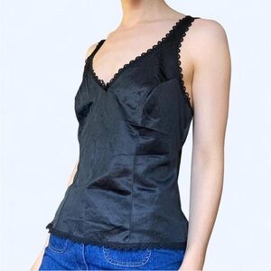 Black vintage lingerie top